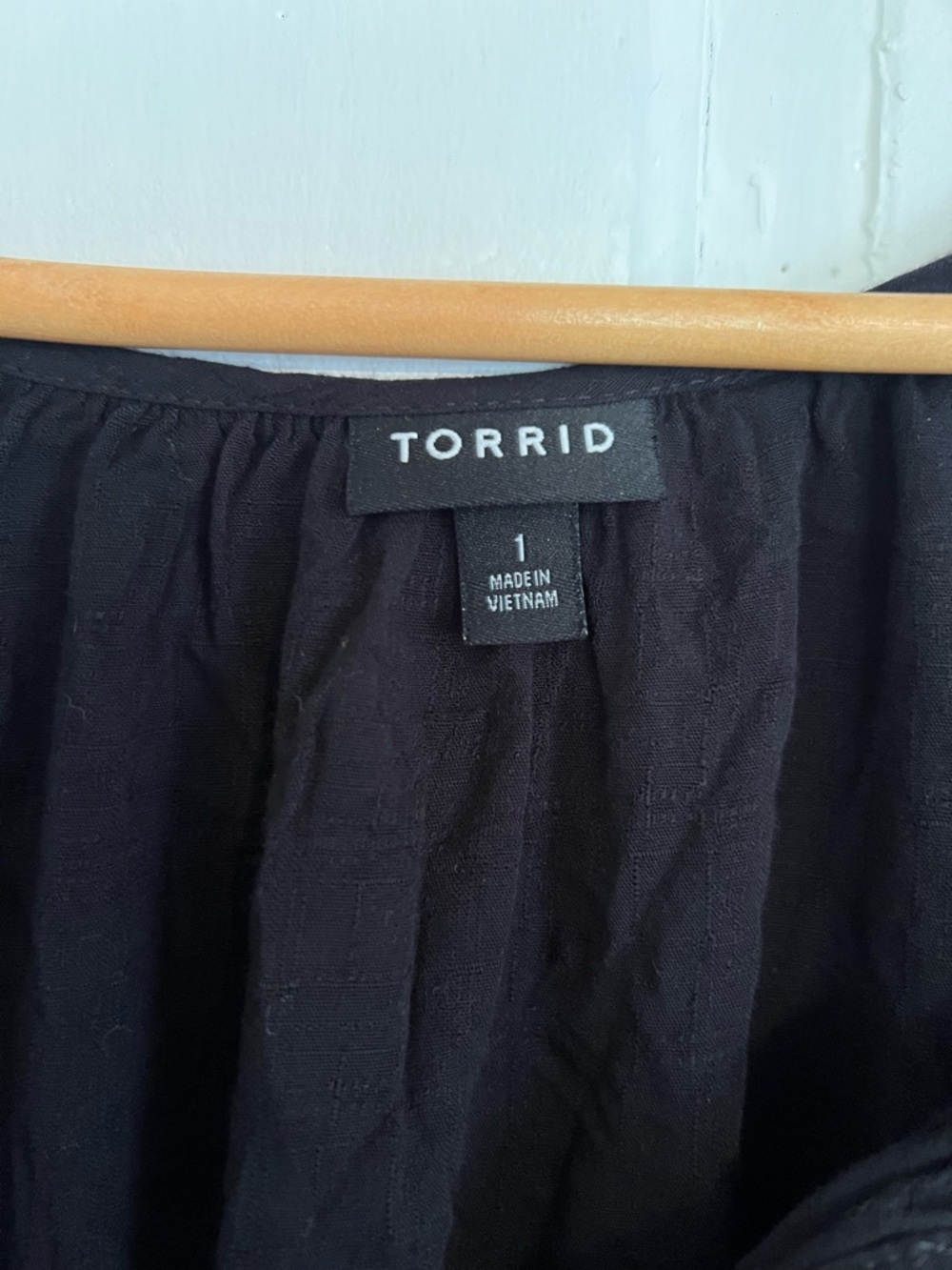 Torrid Size 1 Black Dress Boho Flowy Cottagecore Babydoll - Picture 3 of 6